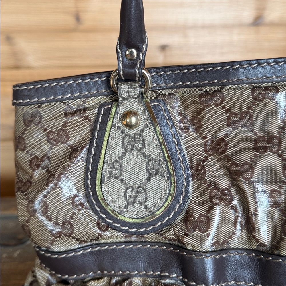 Gucci VINTAGE Crystal Mix Monogram GG Canvas Tote Bag - Picture 10 of 16